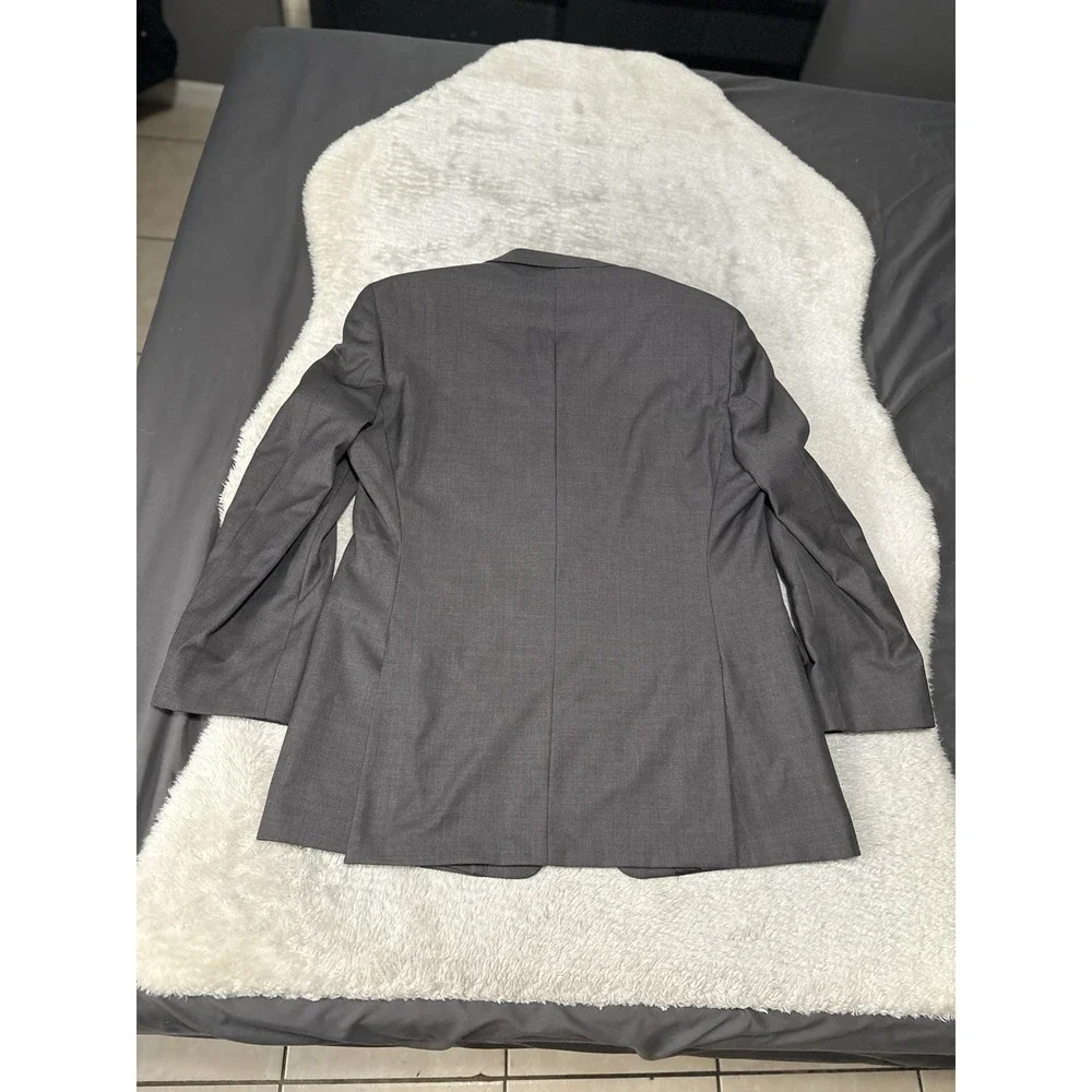 Michael Kors Mens Gray Wool‎ Blazer Jacket Size 42R 2 Button Business Formal